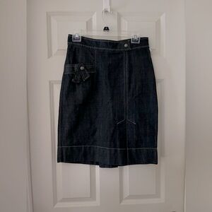 Women’s Vintage Lee Cooper Dark denim Jean skirt with contrast stitching 10